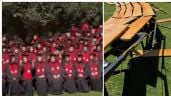 Foto ilustrativa de la nota titulada: Colapsan gradas durante foto de graduación de la Ibero en la CDMX; hay 33 heridos
