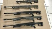 Foto ilustrativa de la nota titulada: En Monterrey, capturan a 3 con 7 fusiles Barrett y droga