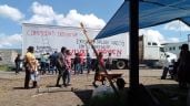 Foto ilustrativa de la nota titulada: Tras ataque de comando, comunidad de Acachuén, Michoacán, mantiene bloqueo carretero