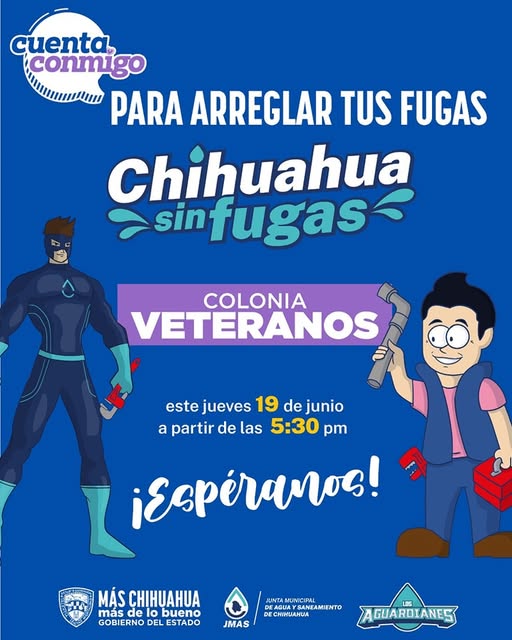JMAS lleva el programa “Chihuahua Sin Fugas” a la colonia Veteranos