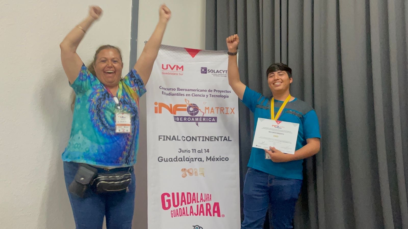 Obtiene estudiante del CECyTECH medalla de oro en la Final Iberoamericana de Infomatrix