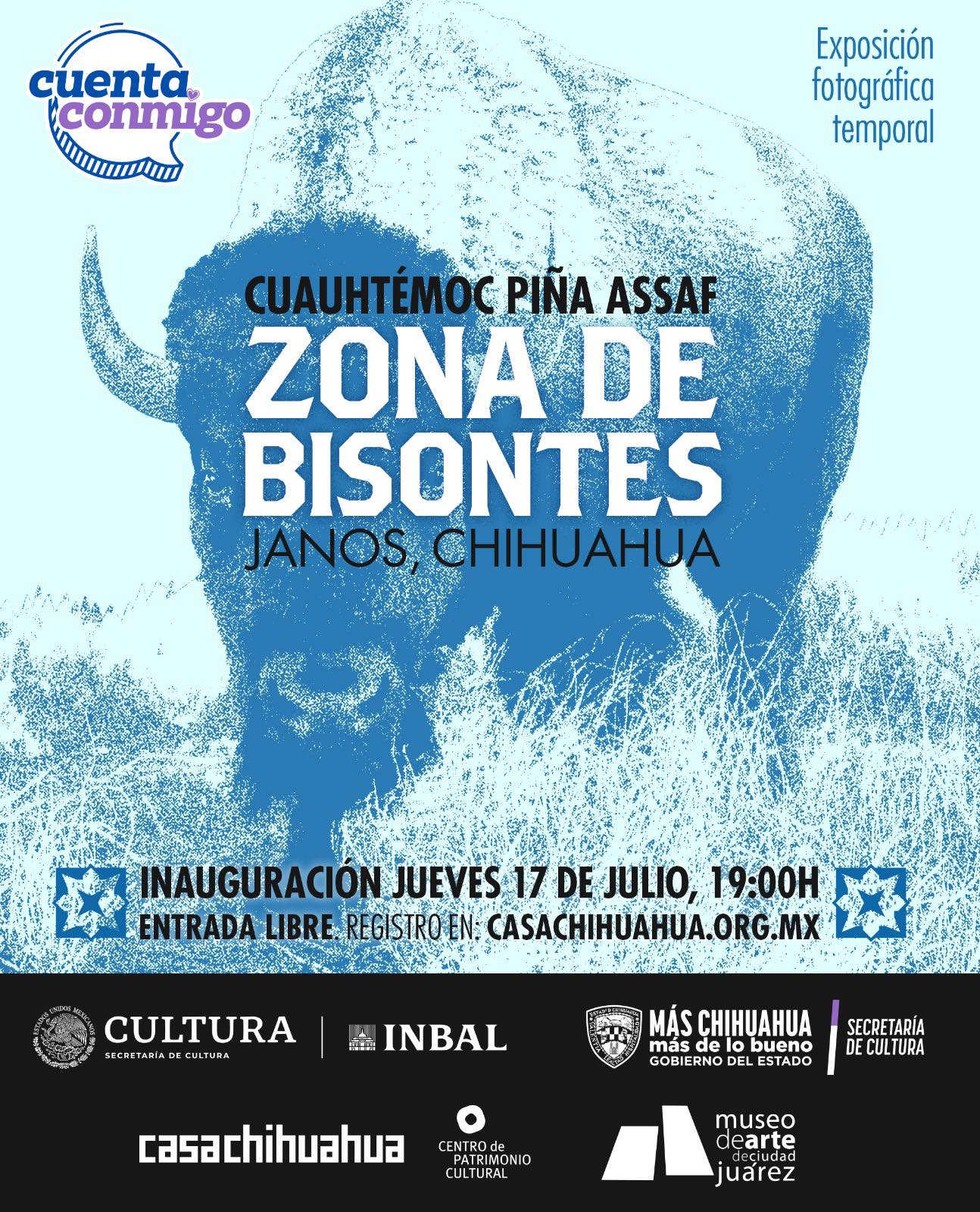 Invita Casa Chihuahua a la inauguración de la exposición fotográfica “Zona de Bisontes. Janos, Chihuahua”