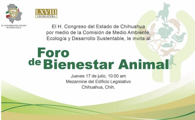El Congreso del Estado te invita al Foro de Bienestar Animal