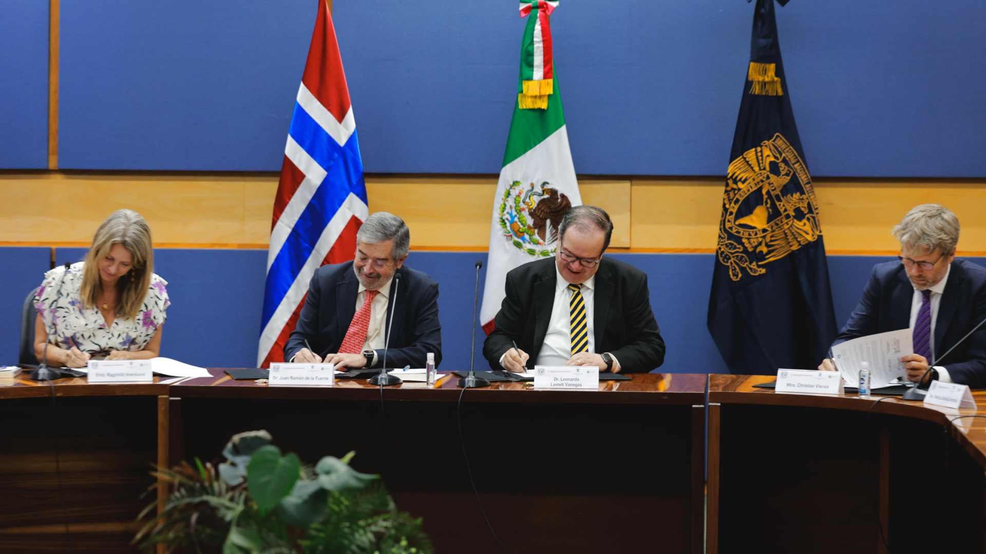 UNAM y SRE firman acuerdo con Noruega para impulsar cultura de paz