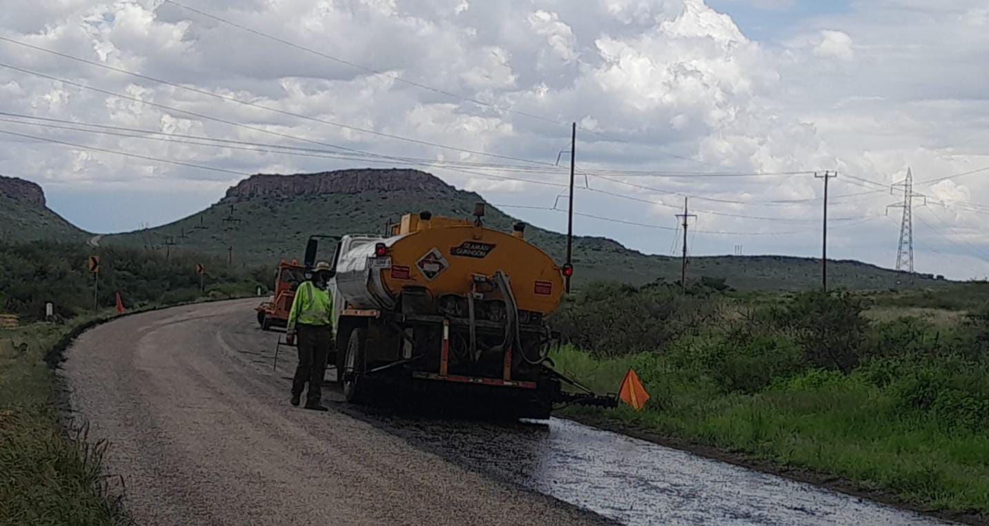 Comienza SCOP trabajos de mantenimiento en la carretera Camargo – Ojinaga