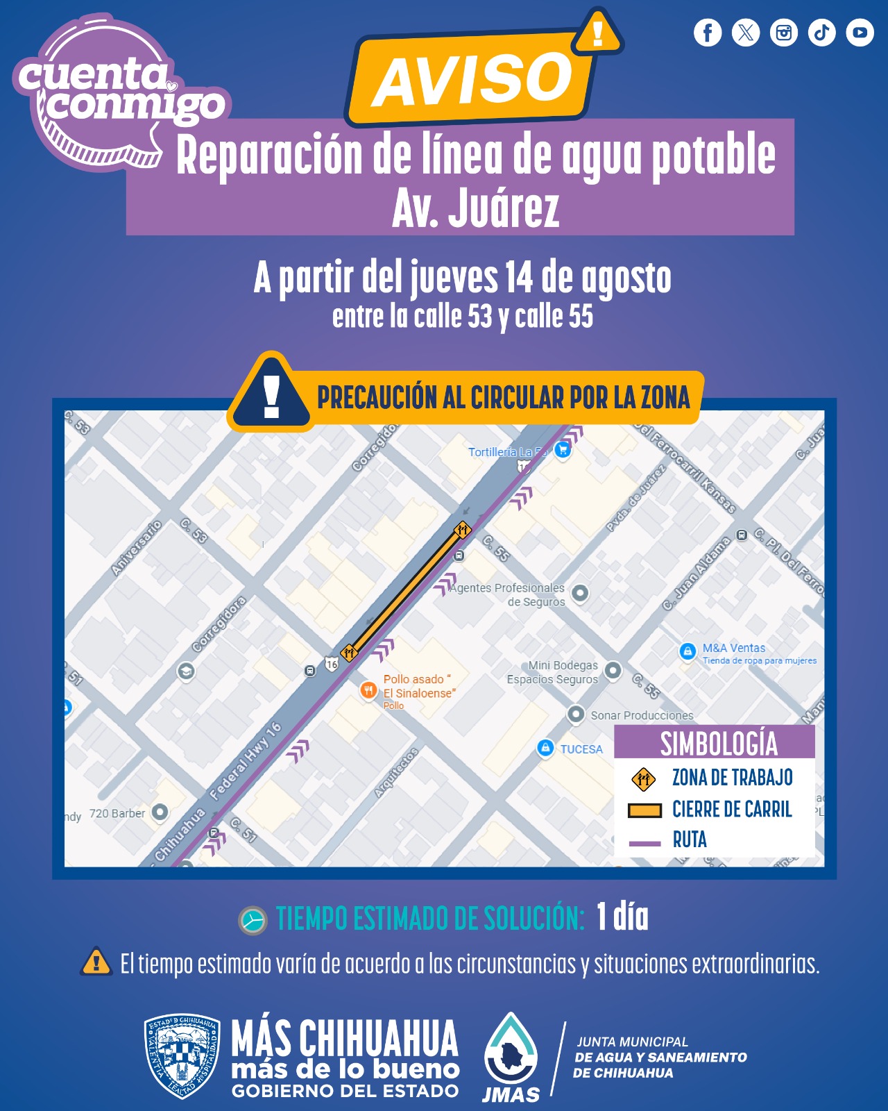 Inicia JMAS Chihuahua este jueves la rehabilitación de líneas de drenaje y agua potable en distintos puntos de la ciudad