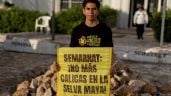Foto ilustrativa de la nota titulada: "No más Calicas": Greenpeace protesta ante Semarnat contra permisos de extracción en Tulum