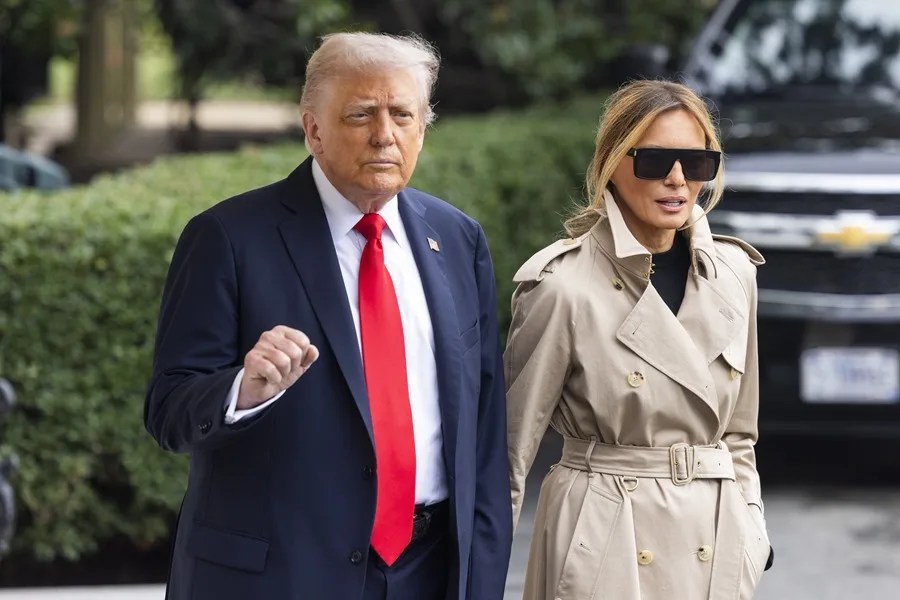 El presidente de EEUU, Donald Trump, y la primera dama, Melania Trump.
