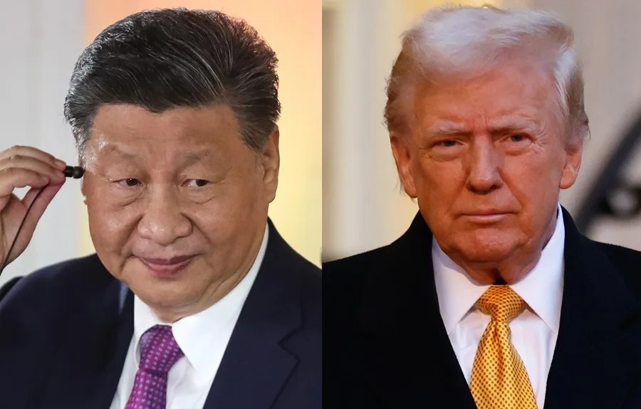 Combo de fotografías donde se observa al presidente de China, Xi Jinping (i), y al presidente electo de EE.UU., Donald Trump.