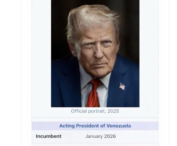 trump-venezuela Delcy Rodríguez reitera que es la presidenta encargada de Venezuela tras la foto manipulada de Trump