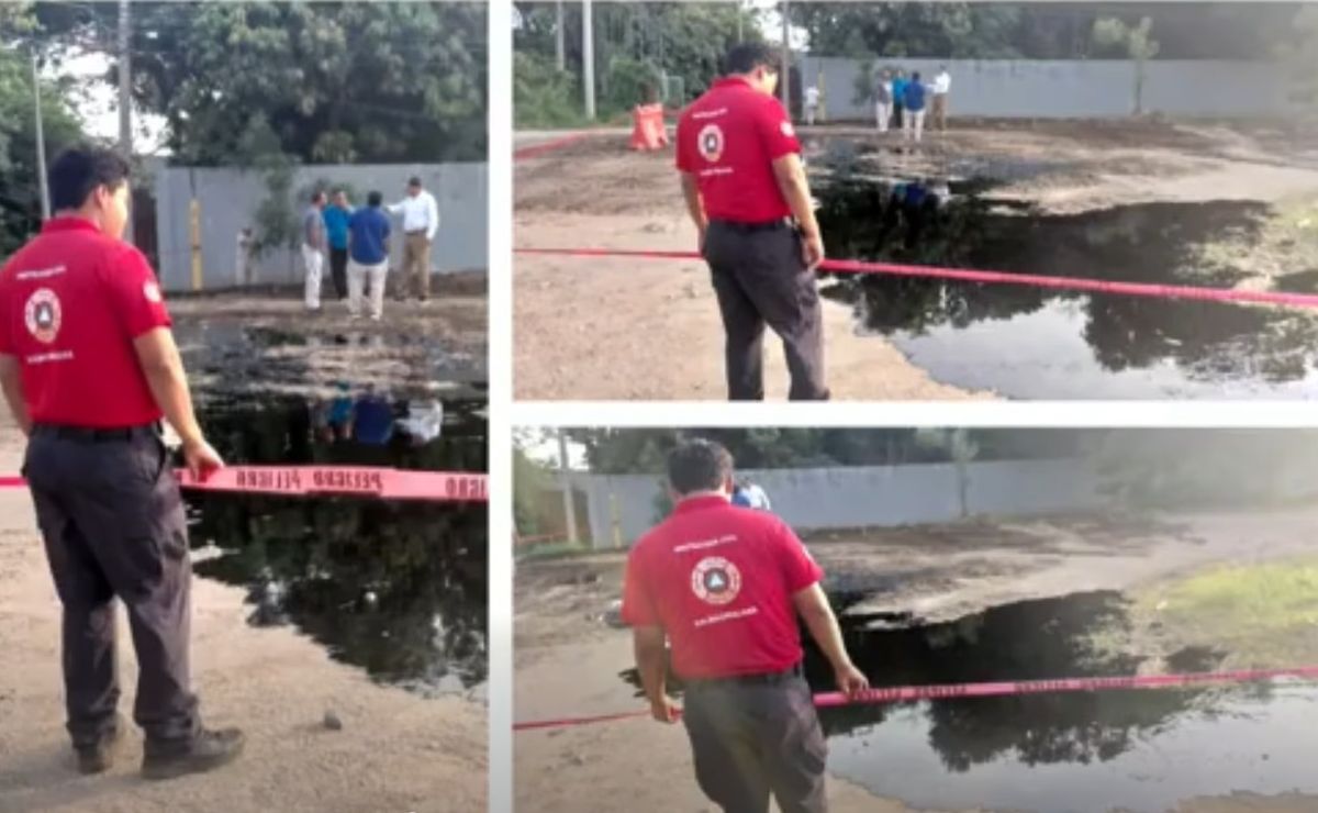 Confirman derrame de combustóleo en Salina Cruz; "huele muy mal", dicen autoridades - labores-de-autoridades-por-derrame-de-combustoleo-en-salina-cruz-oaxaca