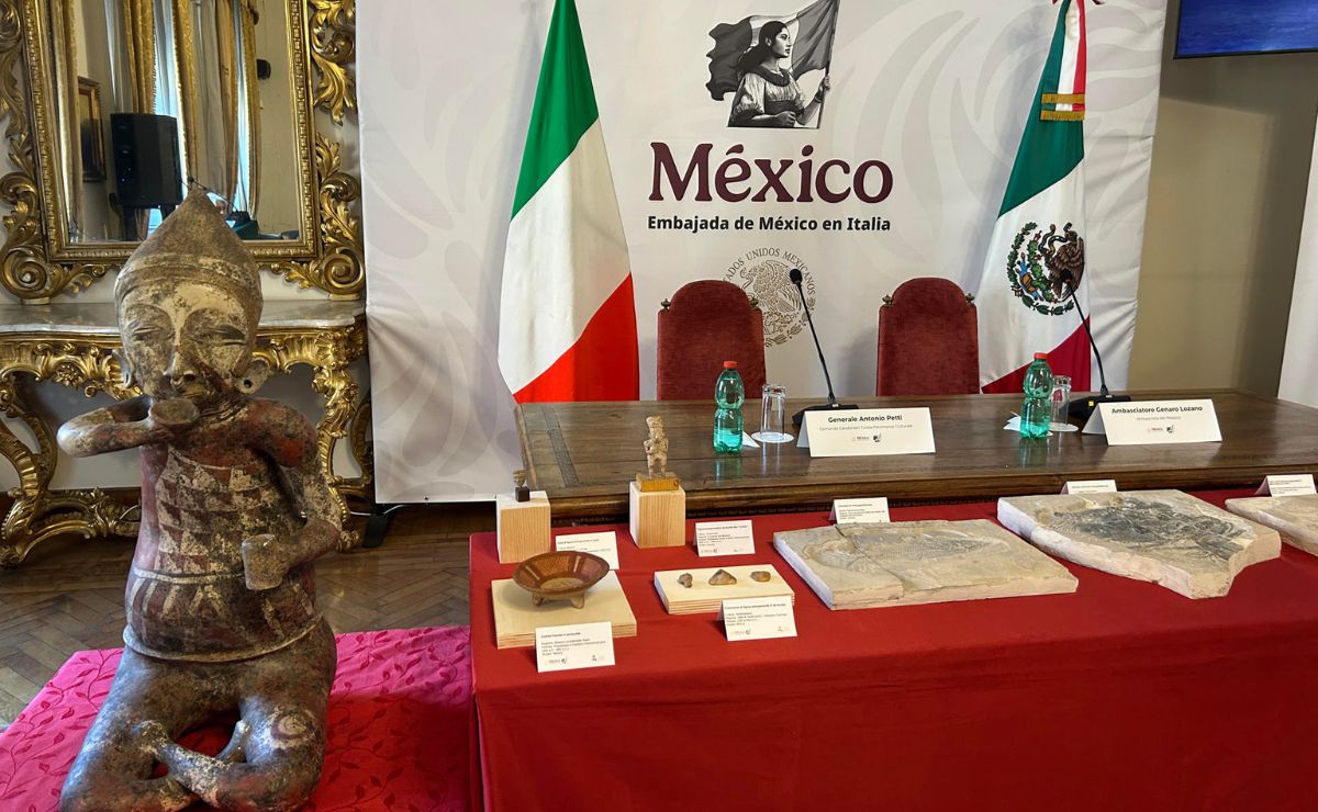 Italia devuelve a México 27 piezas arqueológicas y fósiles precolombinos - piezas-arqueologicas-devueltas-a-mexico
