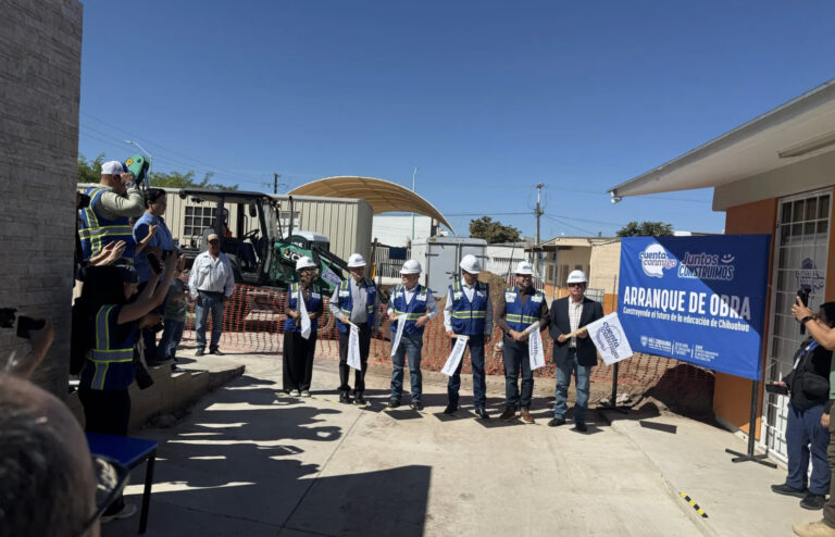Arranca construcción de dos aulas en kínder de Cuauhtémoc