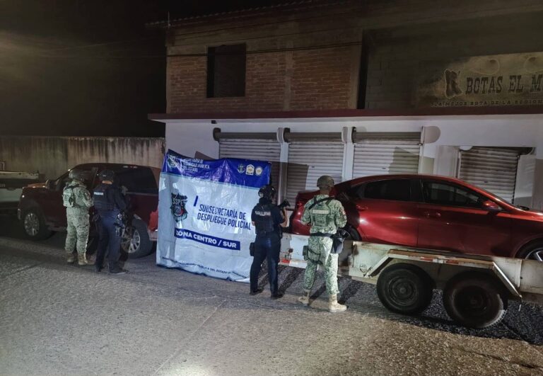 Aseguran autos robados en operativo en Aldama
