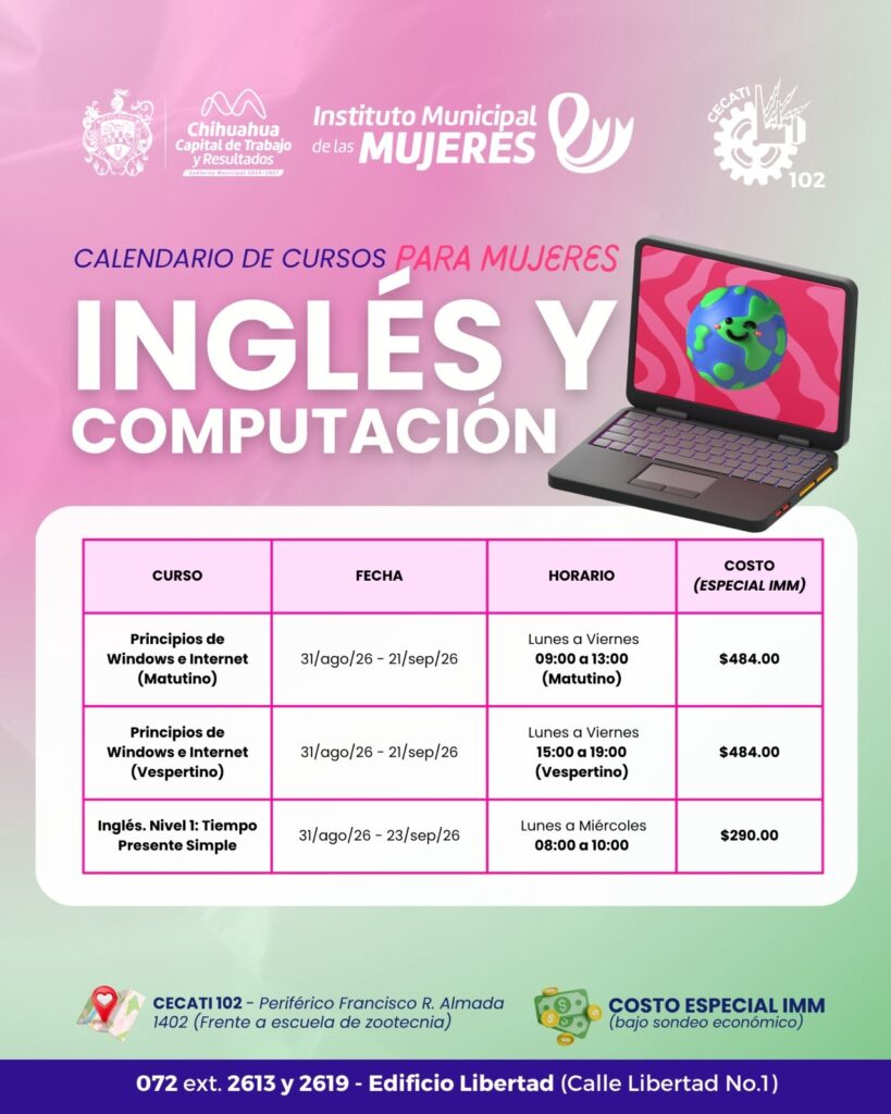 Conoce el calendario de cursos de Municipio y CECATI
