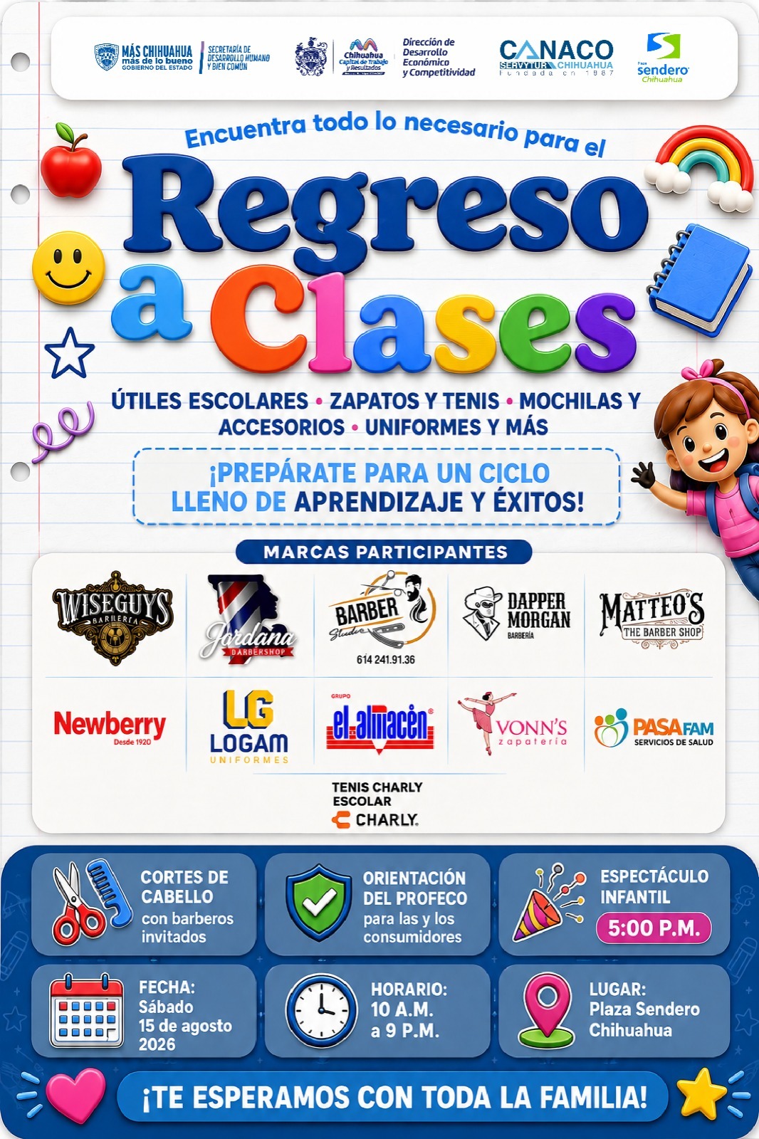 Invitan a  Feria de  Regreso a Clases en Plaza Sendero