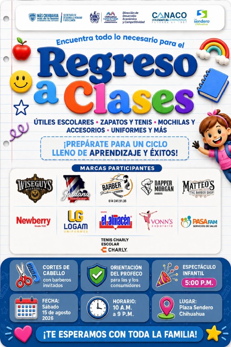 Invitan a  Feria de  Regreso a Clases en Plaza Sendero
