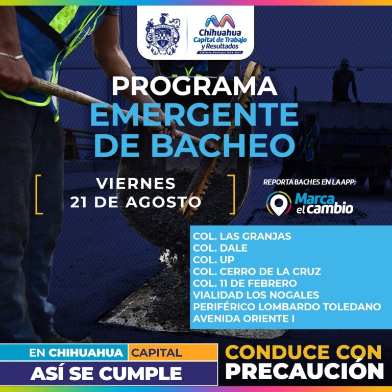Atenderá Municipio ocho zonas con bacheo este viernes