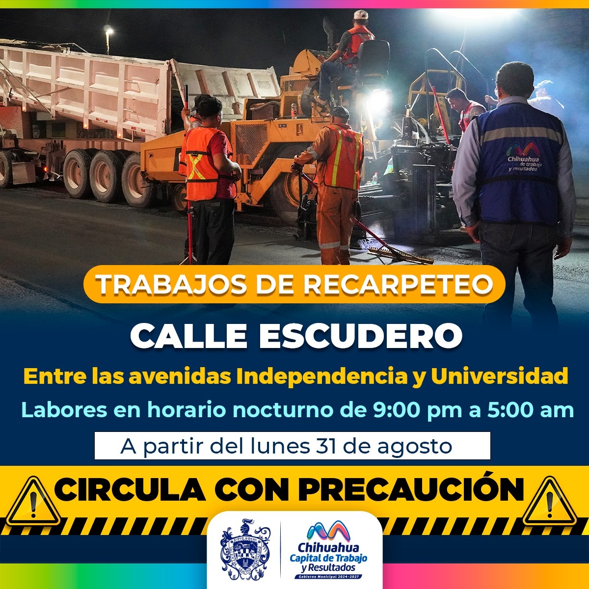 Iniciará recarpeteo en la calle Escudero el lunes
