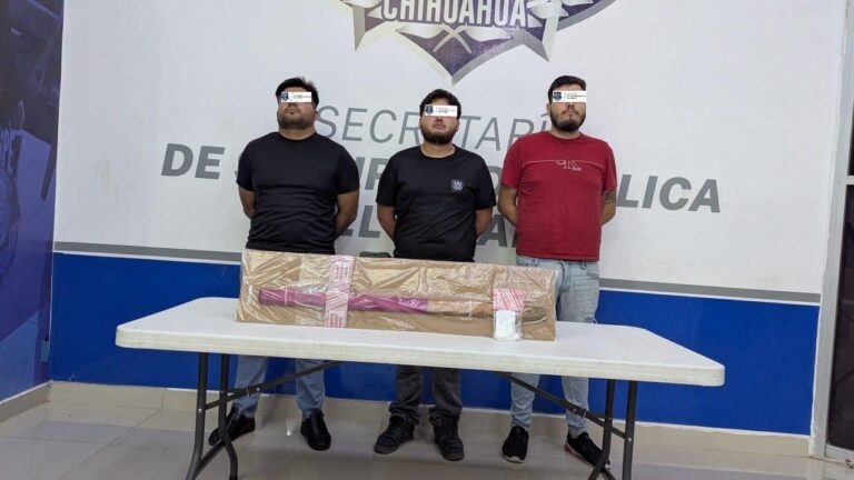 Identifica y arresta SSPE, con apoyo de la Torre Centinela, a 3 sujetos con droga vinculados a un caso de extorsión en Juárez