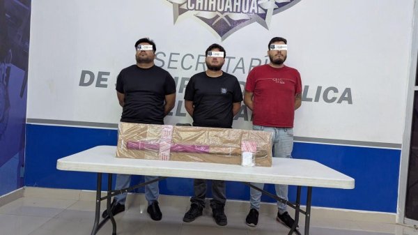 Identifica y arresta SSPE, con apoyo de la Torre Centinela, a 3 sujetos con droga vinculados a un caso de extorsión en Juárez