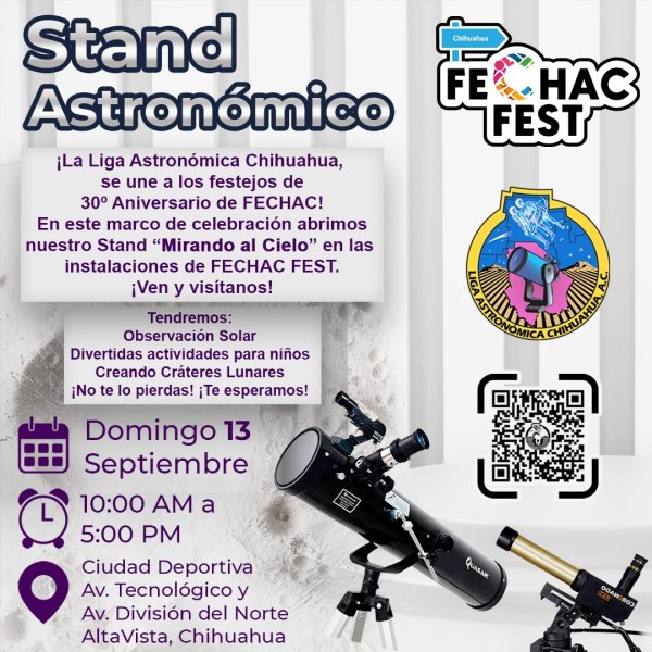 Invita Liga Astronómica a “Mirar al Cielo” en el FECHAC Fest