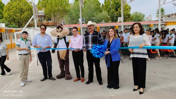Construyen techumbre del Cecytech Santa Isabel