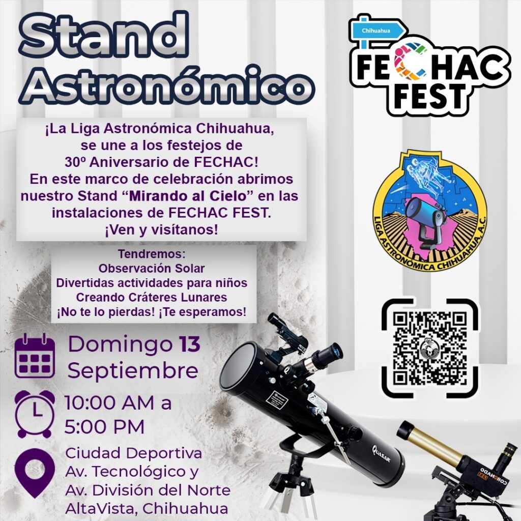 Invita Liga Astronómica a “Mirar al Cielo” en el FECHAC Fest
