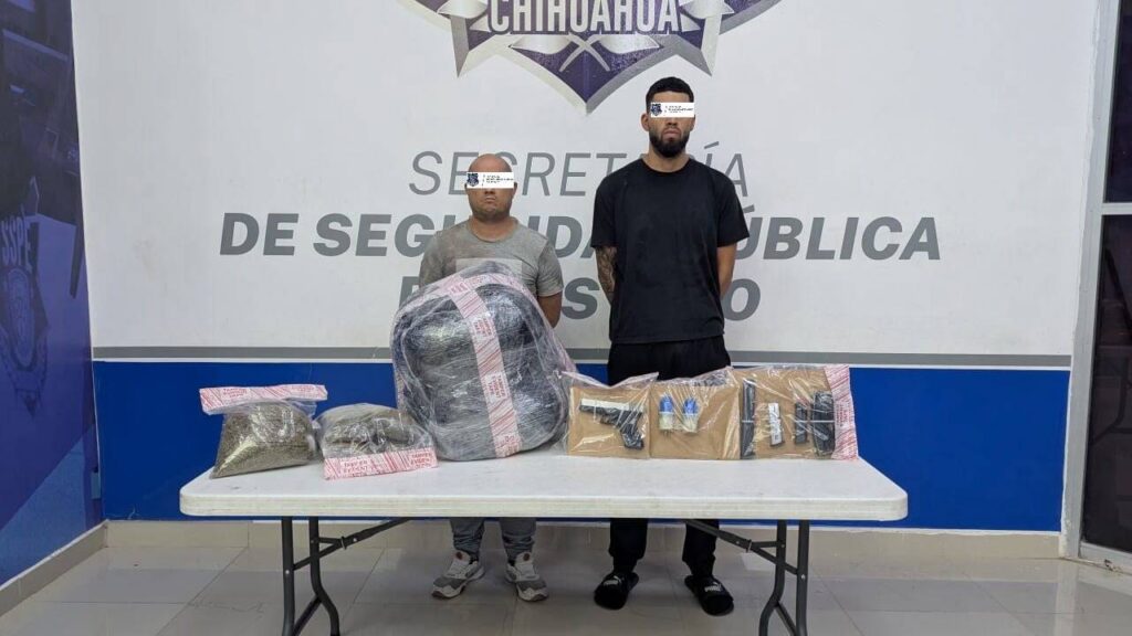Traían droga, armas y par de granadas activas