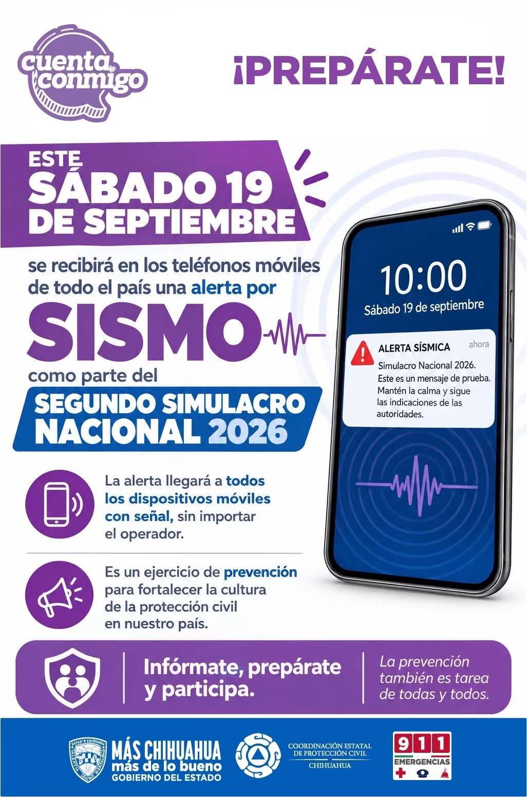 ¡Atención! Hoy sonará la alerta sísmica en celulares por simulacro nacional