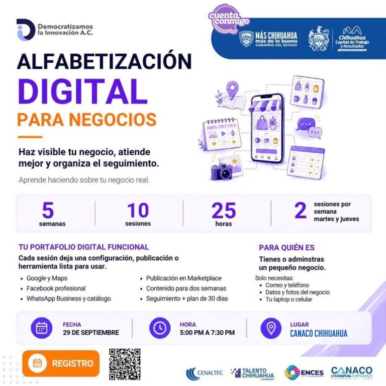 Invita SIDE a dueños de negocios a beneficiarse con capacitación sobre digitalización