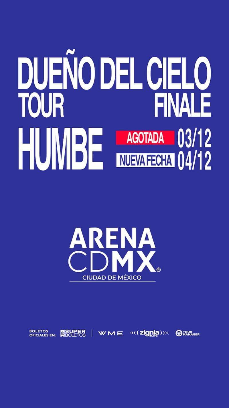 HUMBE abre segunda fecha en la Arena CDMX